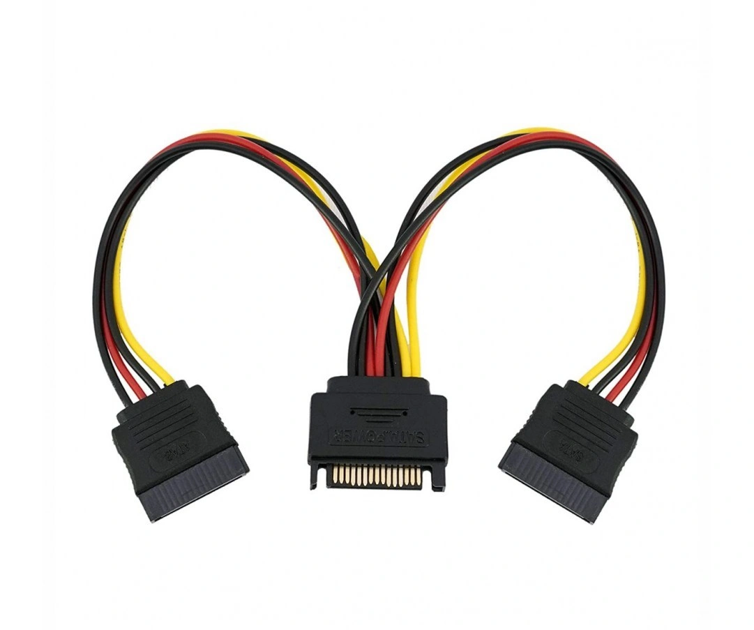 CABLELINK SATA POWER 1MALE TO 2FEMALE (Y CABLE)-UPA