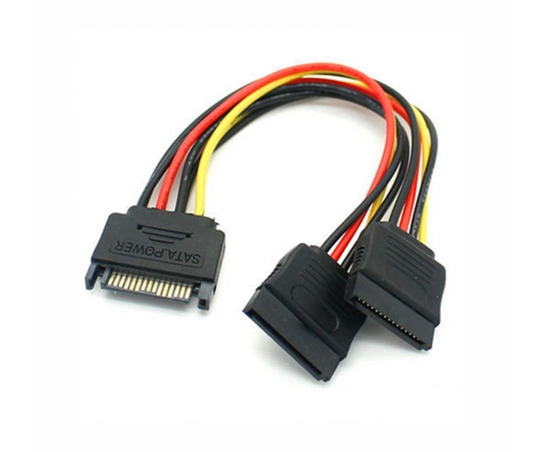 CABLELINK SATA POWER 1MALE TO 2FEMALE (Y CABLE)-3