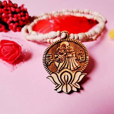 kamada creations radha krishnatulsi bead necklace pendant