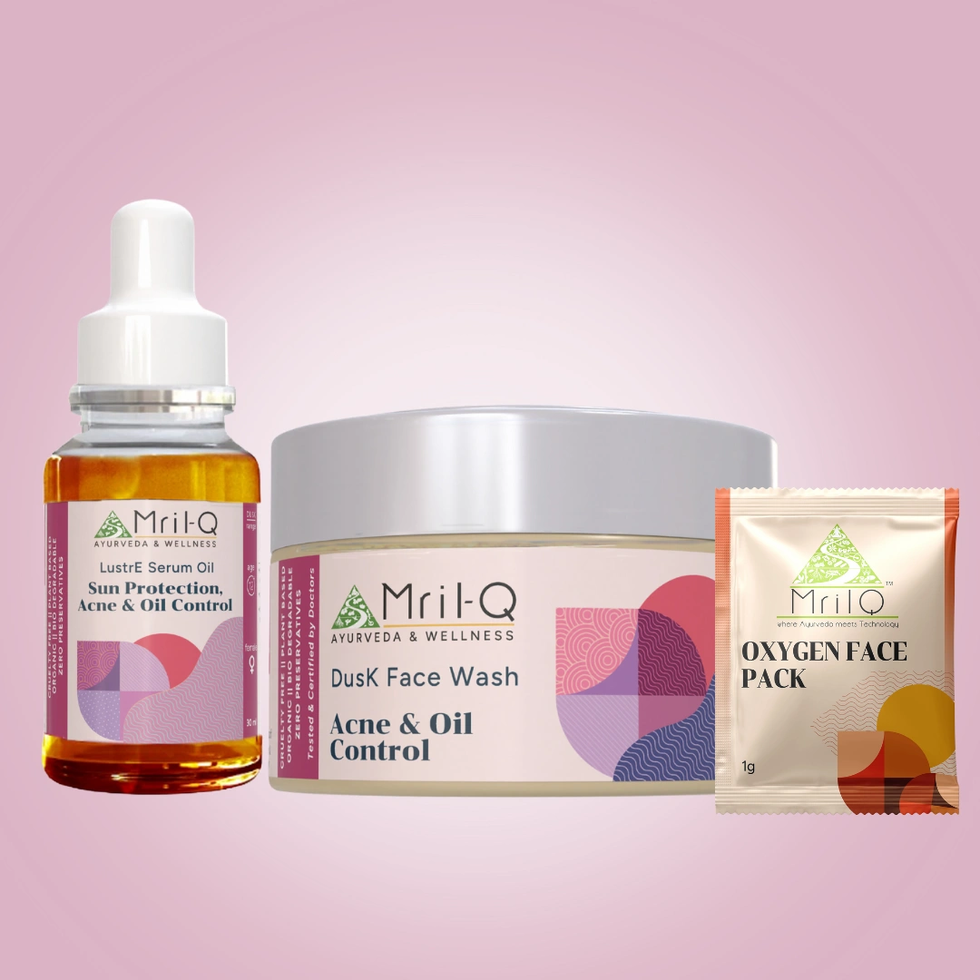 Dusk Acne Kit | Ayurvedic Acne, Pore &amp; Oil Control Solution | Natural Skincare for Clear, Glowing Skin-KITFACB