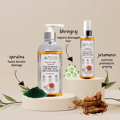 silky smooth | hair oil | nourishes & strengthens hair | dry frizzy damaged & chemically treated hair