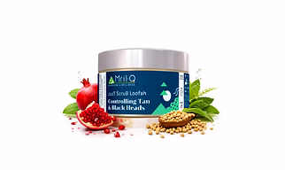JusT ScruB Face Loofah | Tan & Blackhead Control | Mild Exfoliation | Normal to Sensitive Skin | Weekend Care
