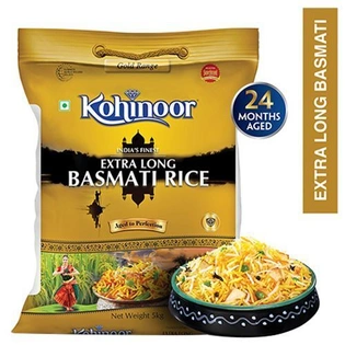 Kohinoor Basmati Rice - Extra Long, Gold, 5 kg