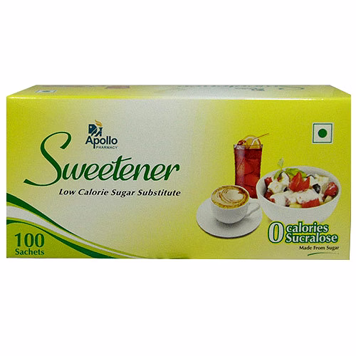 Apollo Pharmacy Sweetener - Sachets, 100 pcs Plastic Box, 100 pcs image 2