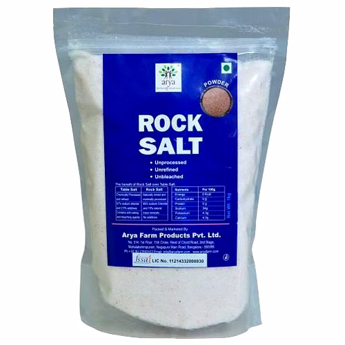 Arya Organic Rock Salt Powder, 1 kg image 1