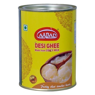 Aabad Pure Desi Cow Ghee, 1 lt Tin
