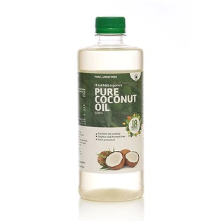 18 Herbs Pure Coconut Oil - Cold Pressed, 500 ml