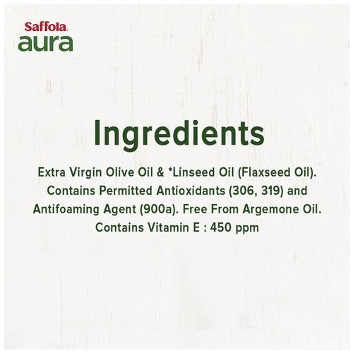 Saffola Aura Extra Virgin Olive &amp; Flaxseed Oil, 250 ml-1