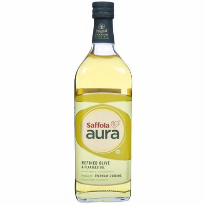 Saffola Aura Refined Olive & Flaxseed Oil, 2 lt