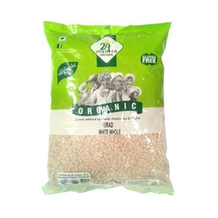 24 Mantra Organic Dal - Urad White (Whole), 500 gm Pouch