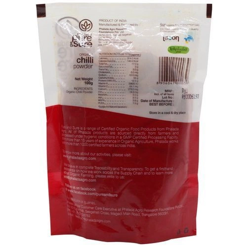 Phalada Pure &amp; Sure Organic - Chilli Powder, 100 gm-1