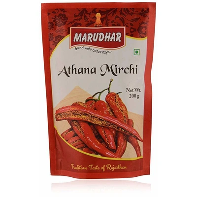 Marudhar Pickle - Athana Mirchi-Red, 200 gm