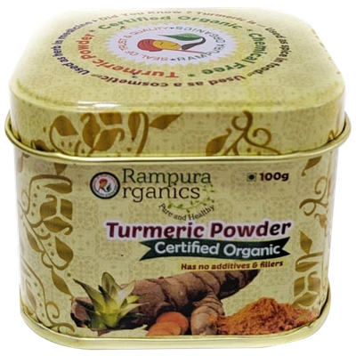 Rampura Turmeric Powder, 100 gm Tin