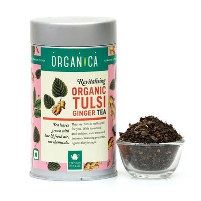 Organica Organic Tea - Tulsi Ginger Revitalising 75 gm