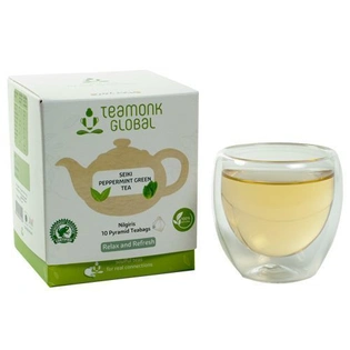 Teamonk Global Green Tea Bags - Peppermint, Seiki 20 gm (10 Bags x 2 gm each)