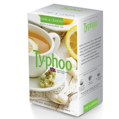 Typhoo Green Tea - Lime & Lemon Flavoured 50 gm (25 Bags x 2 gm each)