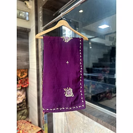 sonal luxurious upada silk saree with handwork detailing - purple
