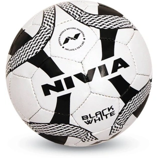 Nivia Black & White Fb-278 Football - Size: 5 (pack Of 1, Black)