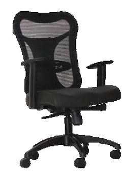 Eleganze   Black Mesh Chair - EM 216