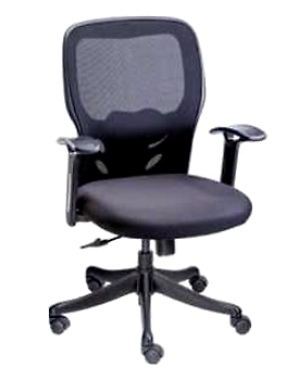 Eleganze   Black Mesh Chair - EM 220