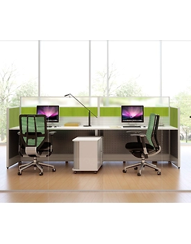 Eleganze  2 Seater Work Stations With Shared Drawers