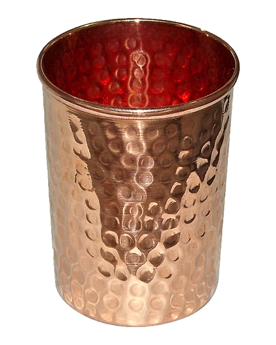 Pure Copper Beautiful Hammered 1.5 liter Jug and 4 copper glass set-2