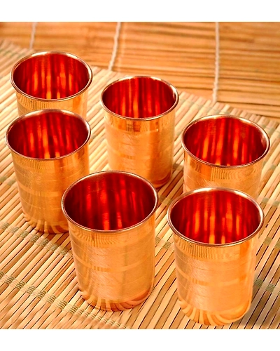 Pure Copper Beautiful Luxury 1.5 Liter Jug and 6 Copper Tumbler Glass set-2