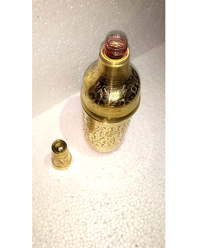 Antique Elegant design 1200 ML Pure Brass Water Bottle Cover-S6