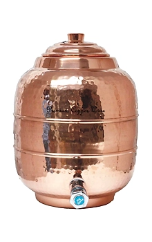Pure Copper 8 Liter Water container Ayurveda Health Utensil