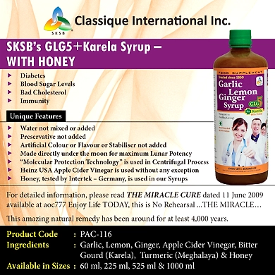GLG5KH Health Drink for Diabetes, Sugar Control, Immunity - 525ml-3