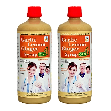 GLG4 Cardino Care Syrup Garlic Lemon Ginger Apple Cider Vinegar Syrup / Herbal Heart Care Drink - WITHOUT HONEY - 525 ml-GLG4-088-525-02