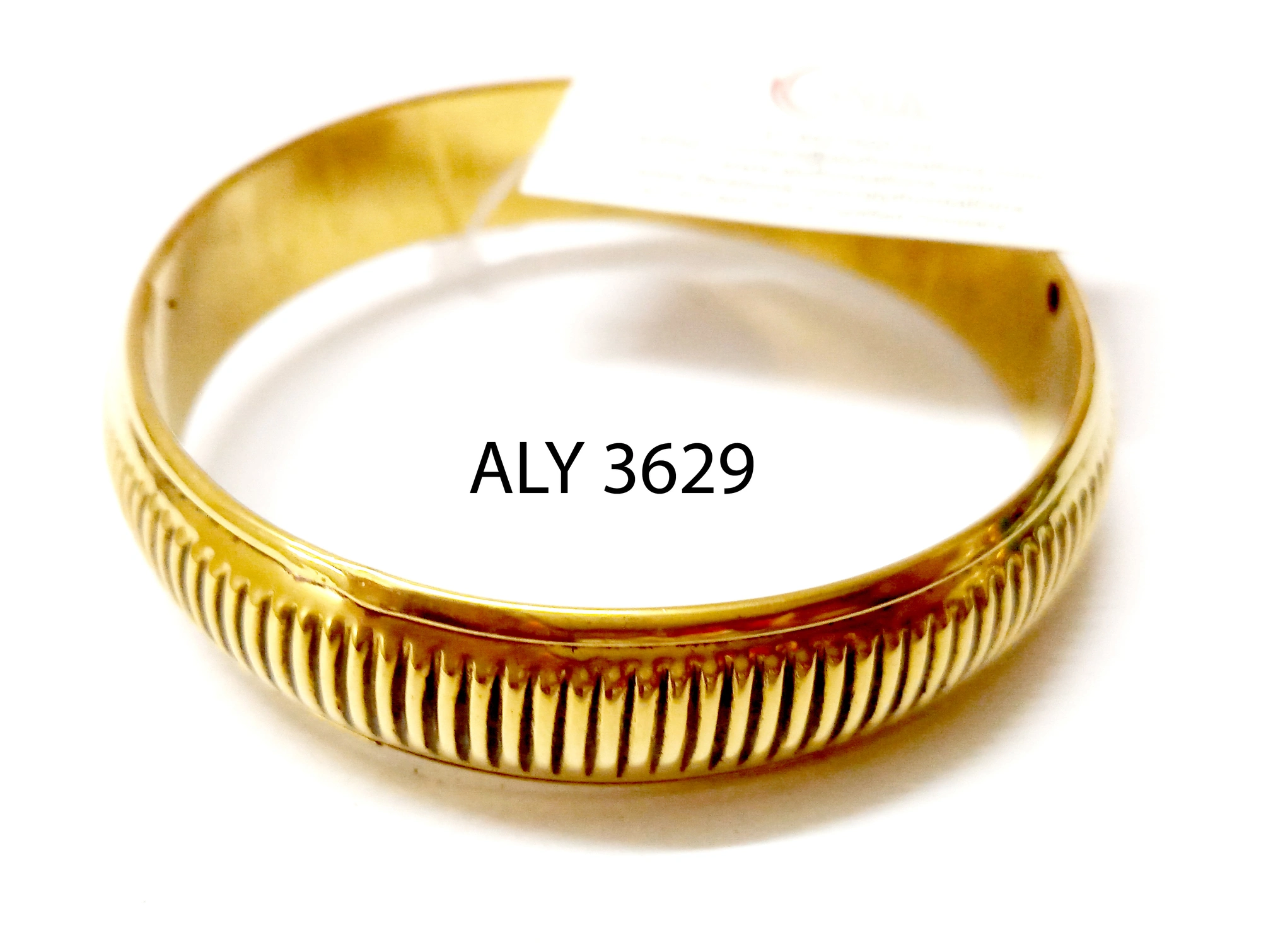 (Pack of 100 Boxes) Hand styling Golden Line Bracelet for all occasions - Indian Bangle with Love-ALY3629_Size26