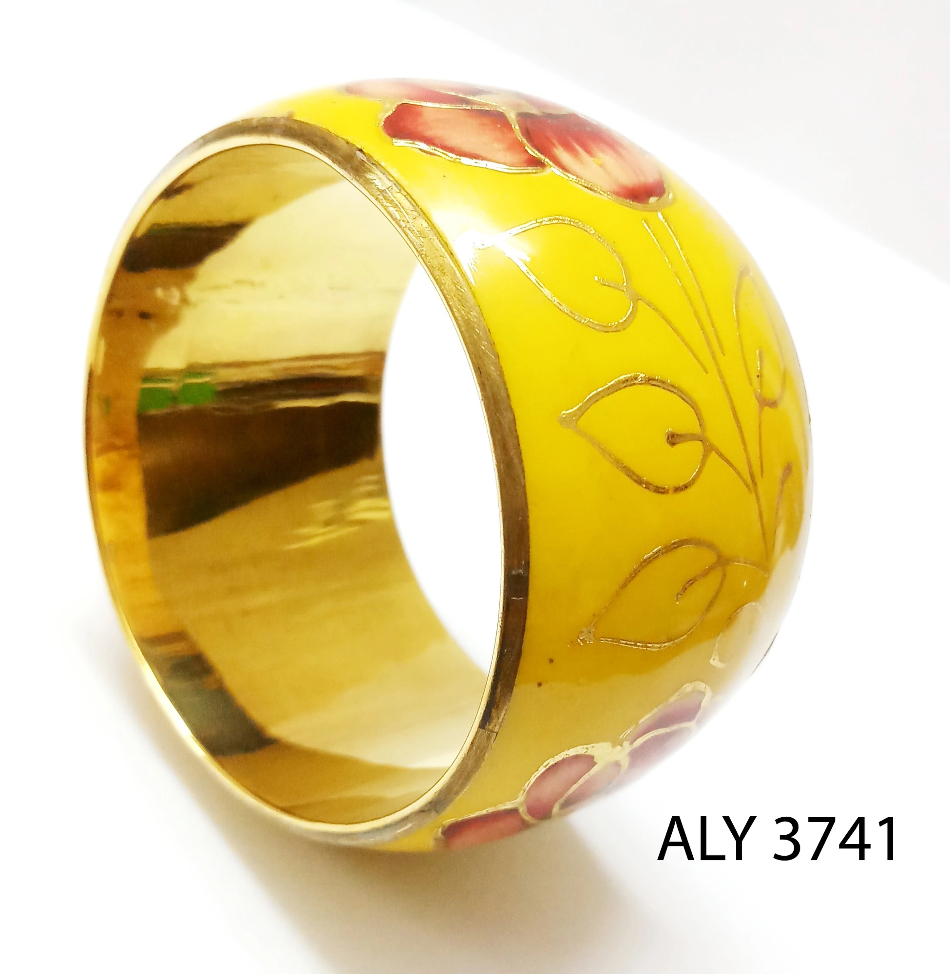 (Pack of 100 Boxes) Hand styling Yellow Flower Bracelet for all occasions - Indian Bangle with Love-ALY3741_Size24