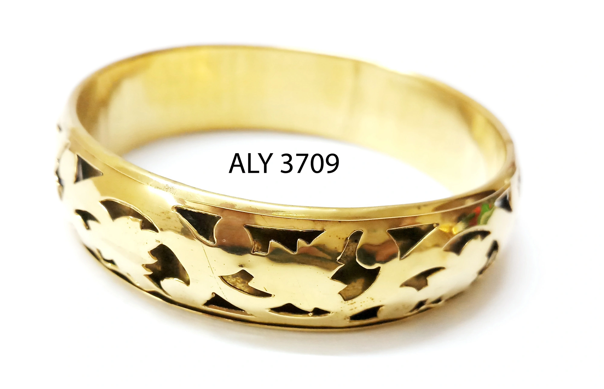 (Pack of 100 Boxes) Hand styling Golden Carved Bangle for all occasions - Indian Bangle with Love-ALY3709_Size24