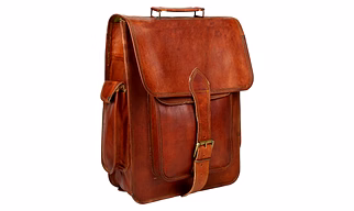 Desert Town Unisex Genuine Leather 14 Ltr. Vintage Brown Laptop Backpack 11X15"-(BP104)