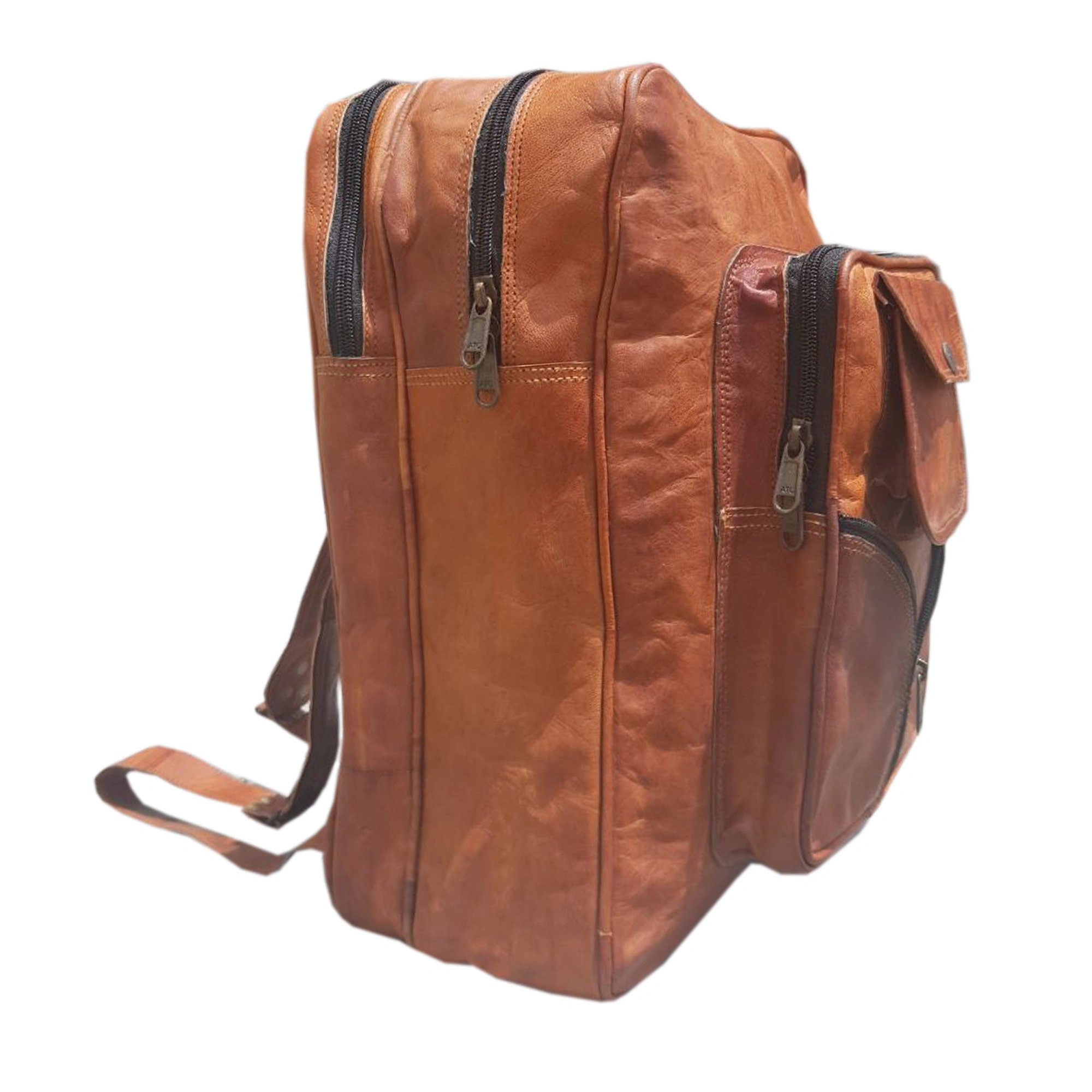 Desert Town Unisex Genuine Leather 12 Ltr. Vintage Brown Laptop Backpack 10X15&quot;-(BP106)-1