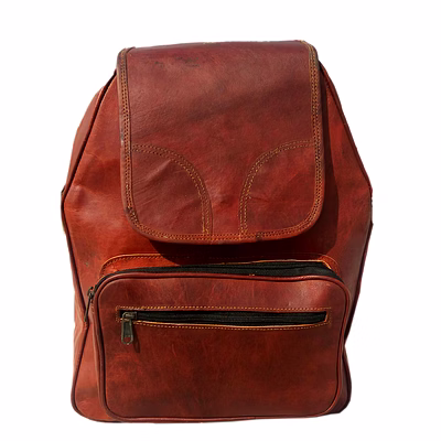 desert town unisex genuine leather 4 ltr. vintage brown basic multi-purpose backpack 12x16"-(bp107)