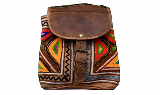 Desert Town Unisex Genuine Leather 6 Ltr. Multicolor Traveling Backpack 6X10"-(BP110)