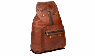 Desert Town Unisex Genuine Leather 4 Ltr. Vintage Brown Traveling Backpack 8X10"-(BP112)