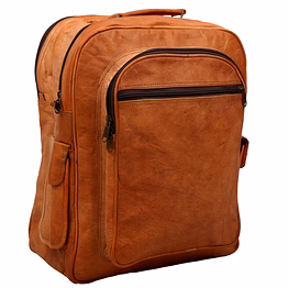 desert town unisex genuine leather 23 ltr. vintage brown laptop backpack 13x18"-(bp116)