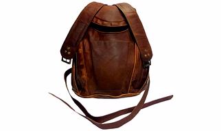 Desert Town Unisex Genuine Leather 14 Ltr. Vintage Brown Traveling Backpack 11X15"-(BP117)
