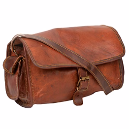 desert town unisex genuine leather 7 ltr. vintage brown slr camera bag 11x7