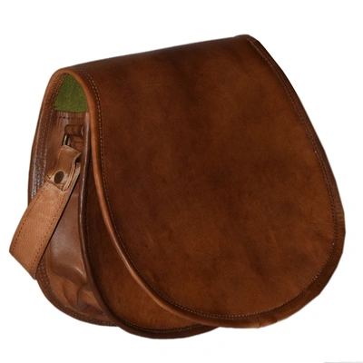 Desert Town Girls Genuine Leather 2 Ltr. Vintage Brown Regular Crossbody Bag 7X5"-(CROSS103)
