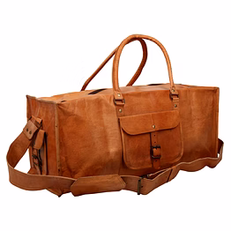desert town unisex genuine leather 24 ltr. vintage brown traveling luggage bag 18x9"-(lugg106)