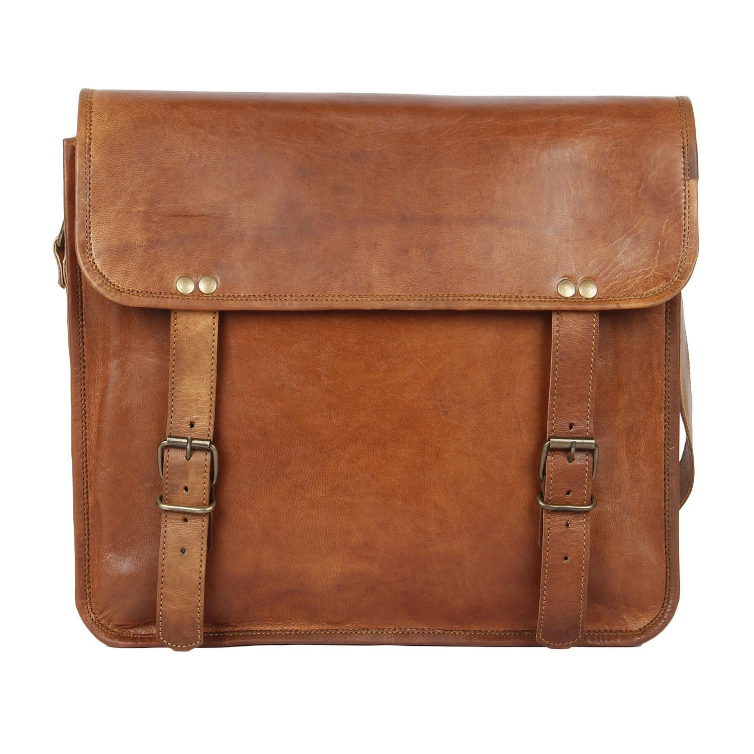 Desert Town Unisex Genuine Leather 2 Ltr. Vintage Brown Tablet Messenger Bag 9X7&quot;-(MESS106)-1