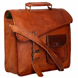 desert town unisex genuine leather 8 ltr. vintage brown i pad messenger bag 13x10"-(mess129)