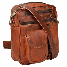 desert town unisex leather 2 ltr. vintage brown regular messenger bag 7x9"-(mess134)