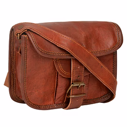 desert town unisex leather 2 ltr. vintage brown regular messenger bag 7x5"-(mess138)