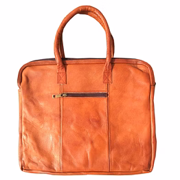 desert town unisex leather 11 ltr. vintage brown tablet handbag 15x11"-(mess153)