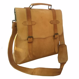 desert town unisex genuine leather 12 ltr. vintage brown casual messenger bag 14x13"-(mess159)